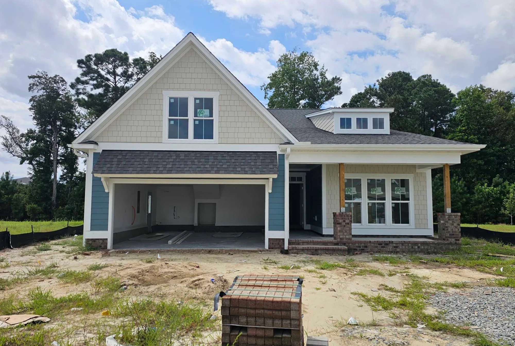 Front of 3308 Island Lakes Drive under construction at Pine Forest