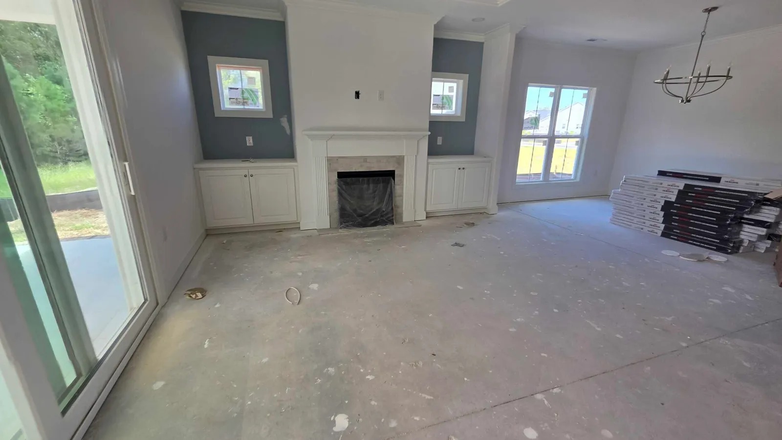 Unfinished great room at 3308 Island Lakes Drive