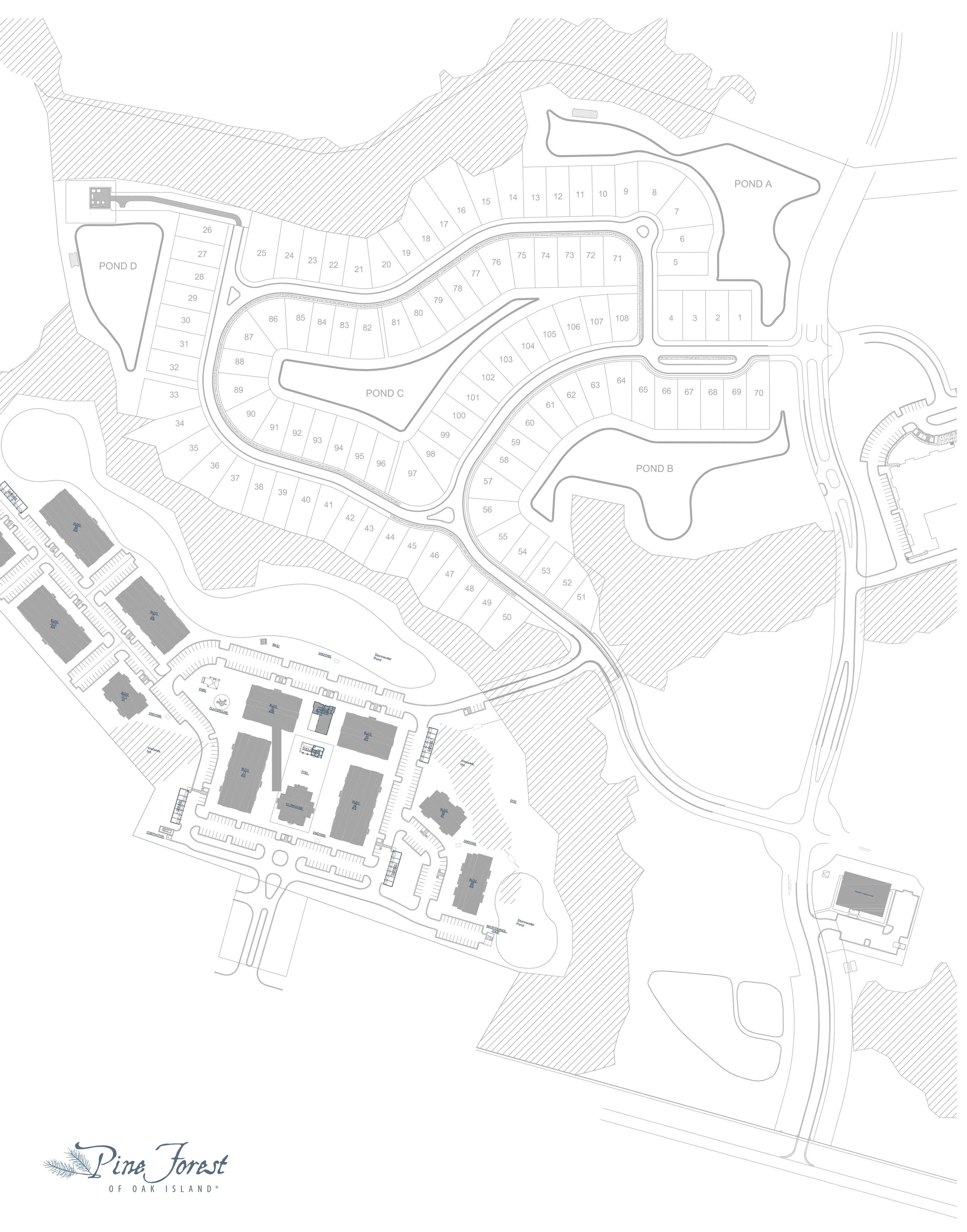 Pine Forest of Oak Island site plan