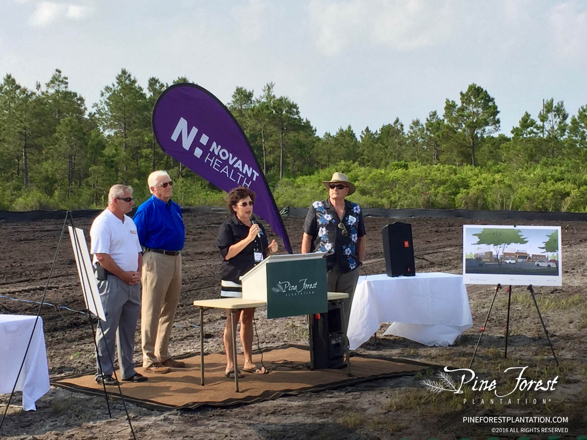 Oak Island Commissioners at Pine Forest Plantation Groundbreaking Ceremony