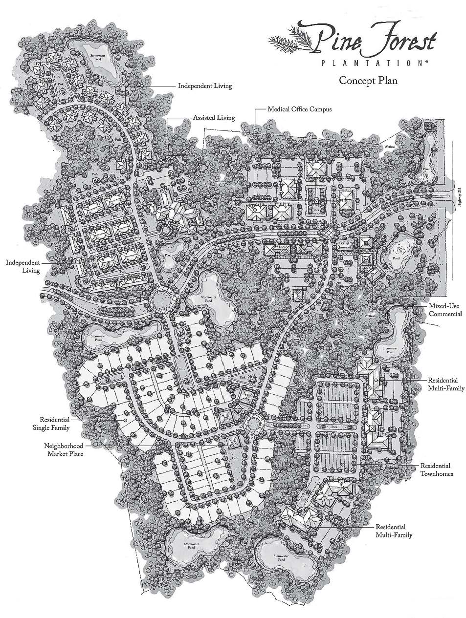 Pine Forest Plantation Single Family Home Concept Plan